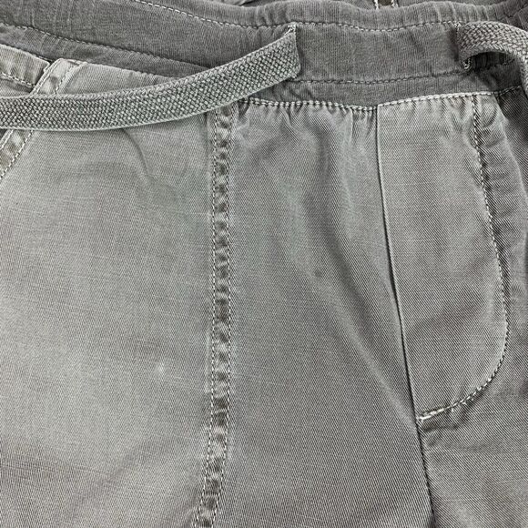 James Perse Standard Utility Grey Cropped Drawstring Cotton Pants Size 2 Medium - Picture 3 of 14